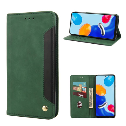 Skin Feel Magnetic Splicing Leather Phone Case, For Xiaomi Redmi Note 11 4G / Note 11S, For Xiaomi Poco X4 Pro 5G