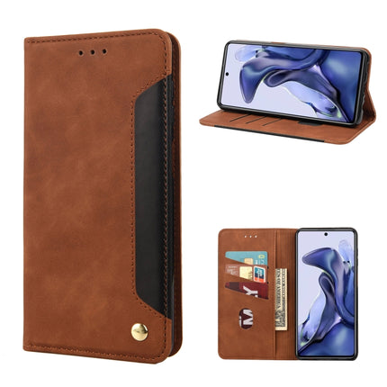 Skin Feel Magnetic Splicing Leather Phone Case, For Xiaomi Redmi Note 11 4G / Note 11S, For Xiaomi Poco X4 Pro 5G