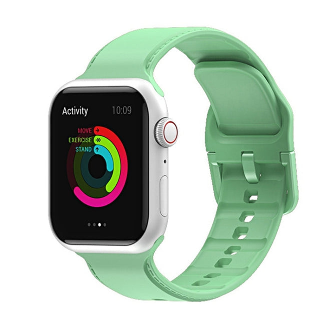 Silicone Stitching Watchband For Apple Watch Series, 7 45mm / 6&SE&5&4 44mm / 3&2&1 42mm