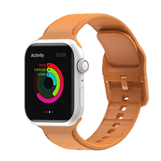 Silicone Stitching Watchband For Apple Watch Series, 7 45mm / 6&SE&5&4 44mm / 3&2&1 42mm