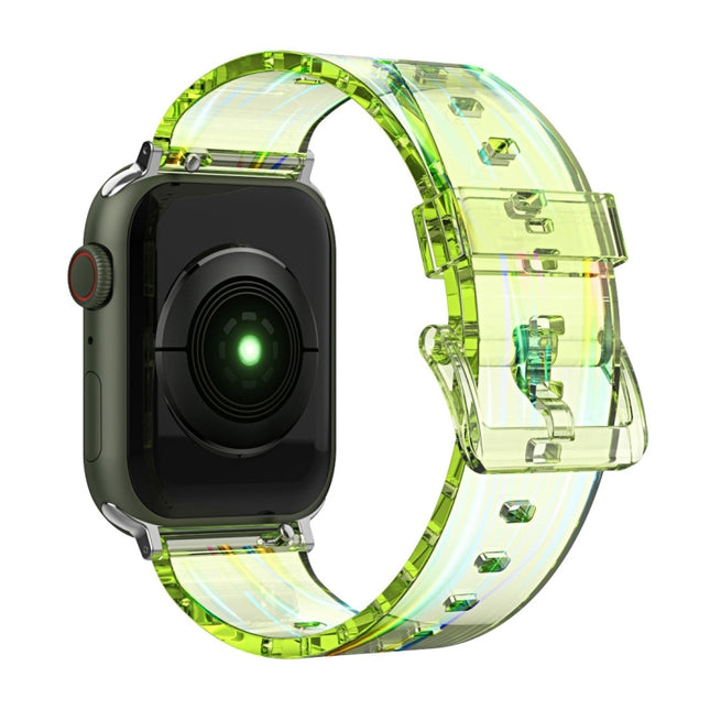 Aurora Transparent Silicone Watchband For Apple Watch Series, 7 41mm / 6&SE&5&4 40mm / 3&2&1 38mm, 7 45mm / 6&SE&5&4 44mm / 3&2&1 42mm