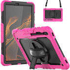 For Samsung Galaxy Tab S8+ 12.4 inch SM-X800 / Rose Red+Black
