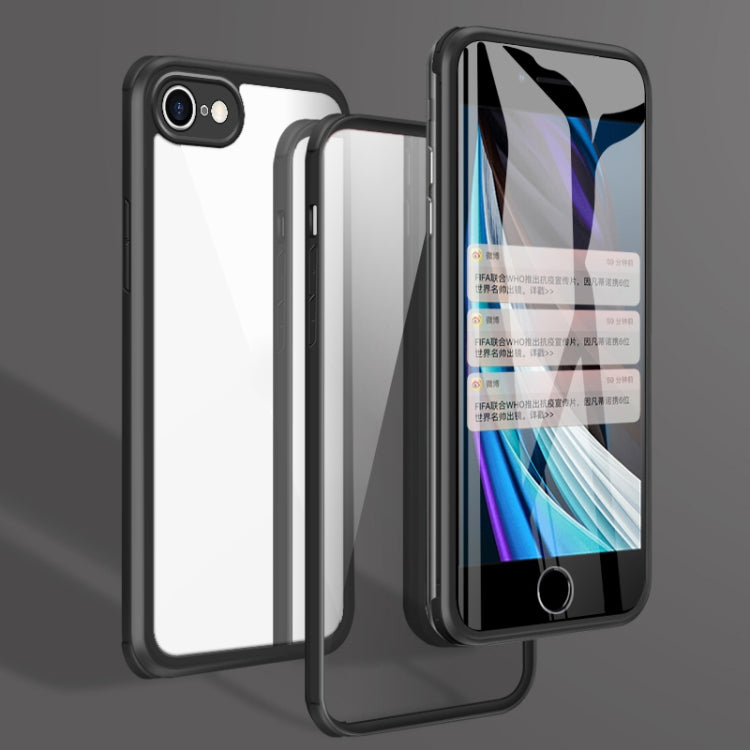 Funda de teléfono de TPU de vidrio de doble cara, para iPhone SE 2022 / SE 2020 / 7 / 8