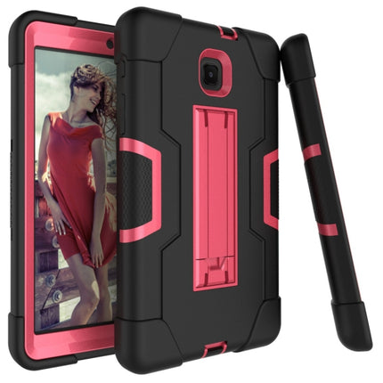 Kontrastfarbene Kombinationshülle aus Silikon und PC mit Halterung, für Galaxy Tab A 8.0 &amp; S Pen (2019) P200, für Galaxy Tab A 8.0 (2018) T387