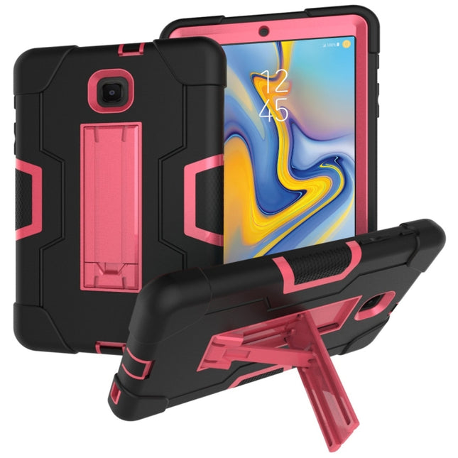 Estuche combinado de silicona y PC con color de contraste y soporte para Galaxy Tab A 8.0 y S Pen (2019) P200, para Galaxy Tab A 8.0 (2018) T387