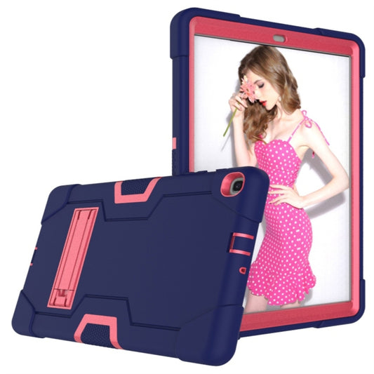 Kontrastfarbene Kombinationshülle aus Silikon und PC mit Halterung, für Galaxy Tab A 8.0 (2019) T290, für Galaxy Tab A 10.1 (2019) T510