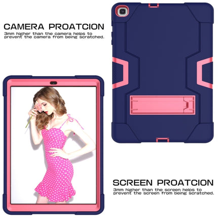 Estuche combinado de silicona y PC con soporte en color de contraste para Galaxy Tab A 8.0 (2019) T290 y Galaxy Tab A 10.1 (2019) T510