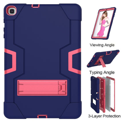 Estuche combinado de silicona y PC con soporte en color de contraste para Galaxy Tab A 8.0 (2019) T290 y Galaxy Tab A 10.1 (2019) T510