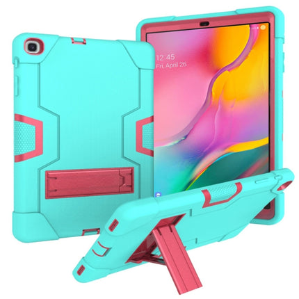 Estuche combinado de silicona y PC con soporte en color de contraste para Galaxy Tab A 8.0 (2019) T290 y Galaxy Tab A 10.1 (2019) T510