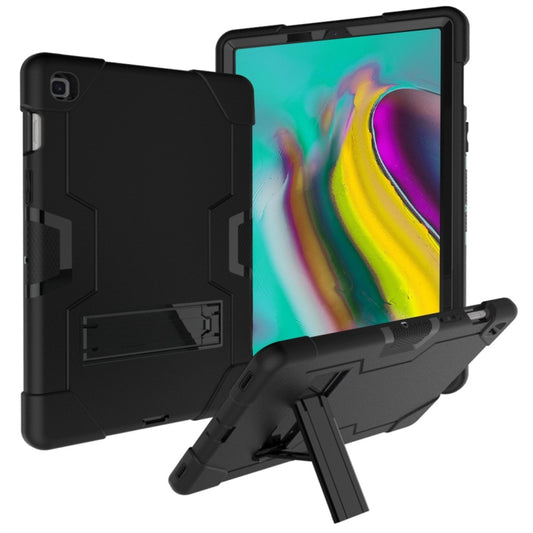 Estuche combinado de silicona y PC en color de contraste con soporte para Galaxy Tab S5e T720 y iPad 10.2