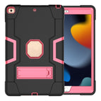 For iPad 10.2 / Negro + Rosa Rojo