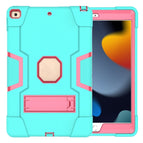 For iPad 10.2 / Aguamarina + rosa roja