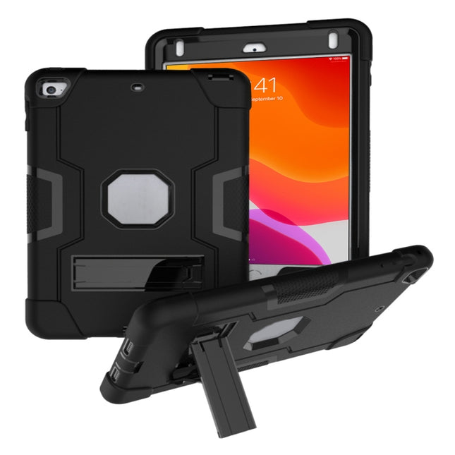 Kombinationshülle aus Silikon und PC in Kontrastfarbe mit Halterung, für Galaxy Tab A 10.5 T590, für Galaxy Tab S4 10.5 T830