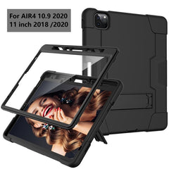 Estuche combinado de silicona y PC en color de contraste con soporte para Galaxy Tab S5e T720 y iPad 10.2