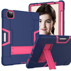 For iPad Pro 11 / Navy Blue + Rose Red