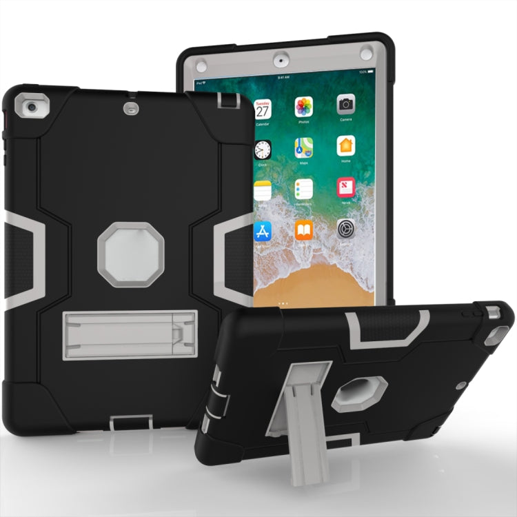 Estuche combinado de silicona y PC en color de contraste con soporte para Galaxy Tab S5e T720 y iPad 10.2