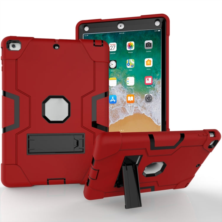Estuche combinado de silicona y PC en color de contraste con soporte para Galaxy Tab S5e T720 y iPad 10.2