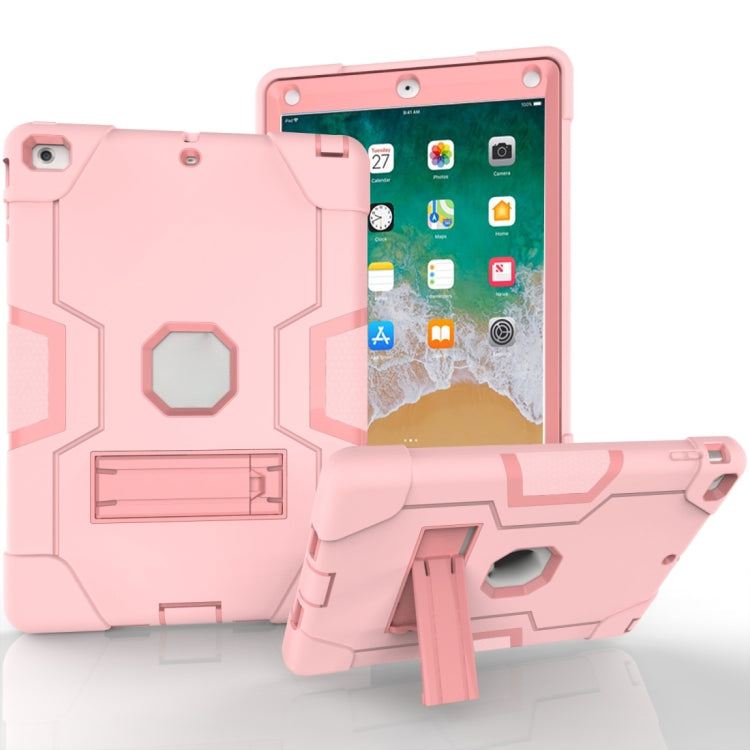 Estuche combinado de silicona y PC en color de contraste con soporte para Galaxy Tab S5e T720 y iPad 10.2