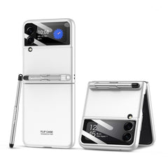 GKK Integrated Ultra-thin Full Coverage Phone Flip Case with Pen, For Samsung Galaxy Z Flip3 5G