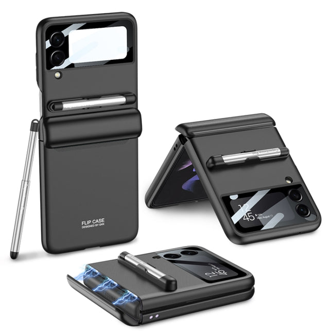GKK Magnetische Telefon-Klapphülle mit vollständiger Abdeckung und Stift für Samsung Galaxy Z Flip3 5G