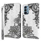 For OnePlus Nord N200 5G / Diagonal Black Flower