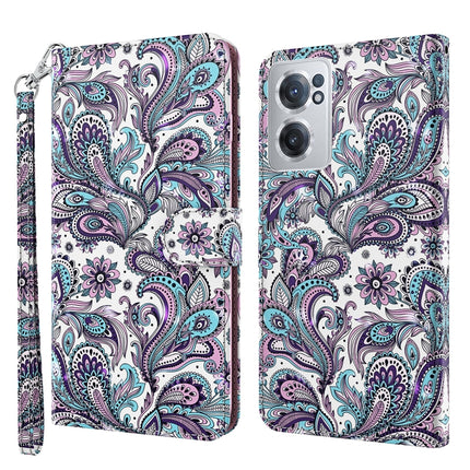 3D Painting Pattern TPU + PU Leather Phone Case, For OnePlus Nord CE 2 5G, For OnePlus 10 Pro