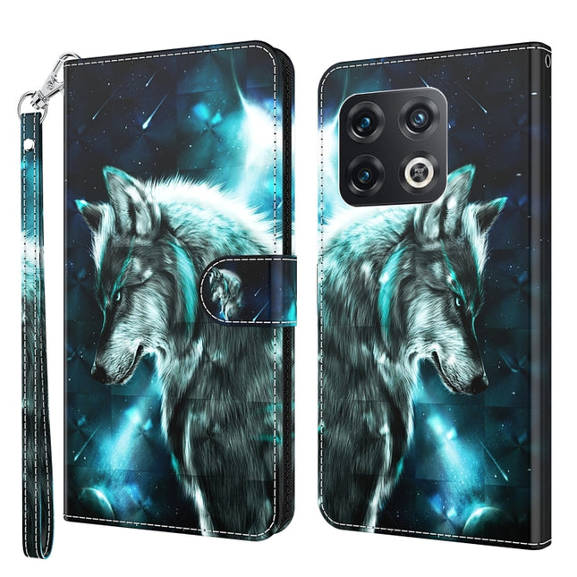 3D Painting Pattern TPU + PU Leather Phone Case, For OnePlus Nord CE 2 5G, For OnePlus 10 Pro