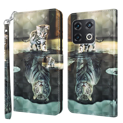 3D Painting Pattern TPU + PU Leather Phone Case, For OnePlus Nord CE 2 5G, For OnePlus 10 Pro