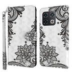 For OnePlus 10 Pro / Diagonal Black Flower