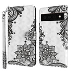 For Google Pixel 6 Pro / Diagonal Black Flower