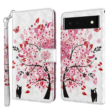 3D Painting Pattern TPU + PU Leather Phone Case, For Google Pixel 6 Pro, For Google Pixel 7 5G