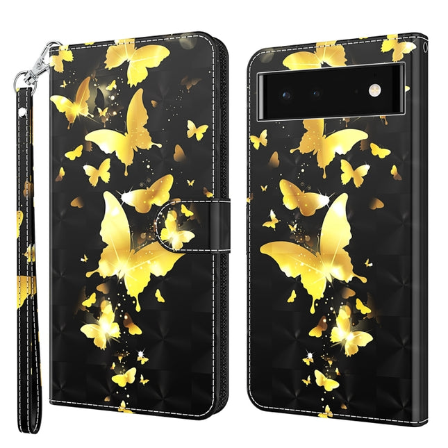 3D Painting Pattern TPU + PU Leather Phone Case, For Google Pixel 7 Pro 5G, For Google Pixel 6a