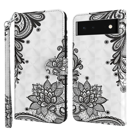 3D Painting Pattern TPU + PU Leather Phone Case, For Google Pixel 7 Pro 5G, For Google Pixel 6a