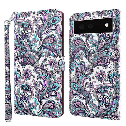 3D Painting Pattern TPU + PU Leather Phone Case, For Google Pixel 7 Pro 5G, For Google Pixel 6a