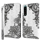 For Sony Xperia 5 II / Diagonal Black Flower