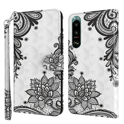 3D Painting Pattern TPU + PU Leather Phone Case, For Sony Xperia 5 II, For Sony Xperia 10 II