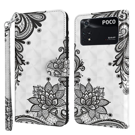 3D Painting Pattern TPU + PU Leather Phone Case, For Xiaomi Poco M4 Pro, For Xiaomi Poco X4 Pro 5G
