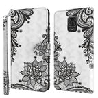 For Xiaomi Redmi Note 10 Lite / Diagonal Black Flower