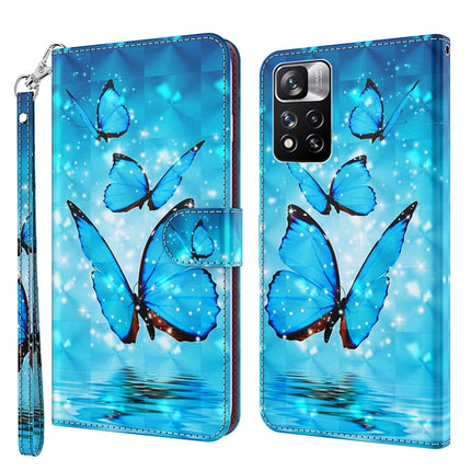 3D Painting Pattern TPU + PU Leather Phone Case, For Xiaomi Redmi Note 10 Lite, For Xiaomi Redmi Note 11