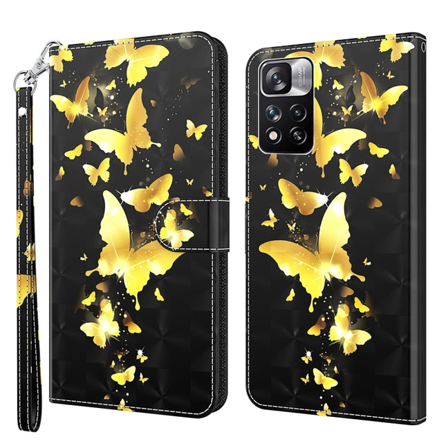 3D Painting Pattern TPU + PU Leather Phone Case, For Xiaomi Redmi Note 11 Pro / 11 Pro+, For Xiaomi Redmi Note 8 2021