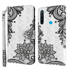 For Xiaomi Redmi Note 8 2021 / Diagonal Black Flower