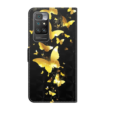 3D Painting Pattern TPU + PU Leather Phone Case, For Xiaomi Redmi 10, For Xiaomi Redmi 10C International Version