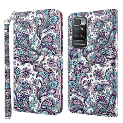 3D Painting Pattern TPU + PU Leather Phone Case, For Xiaomi Redmi 10, For Xiaomi Redmi 10C International Version