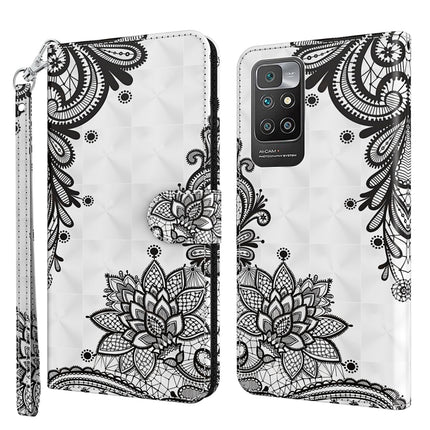 3D Painting Pattern TPU + PU Leather Phone Case, For Xiaomi Redmi 10, For Xiaomi Redmi 10C International Version