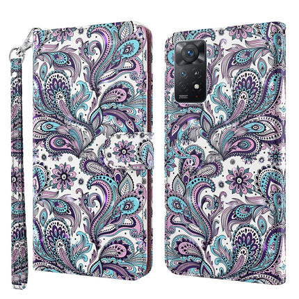 3D Painting Pattern TPU + PU Leather Phone Case, For Xiaomi Redmi Note 11 4G International, For Xiaomi Redmi Note 11 Pro 4G / 5G International Version