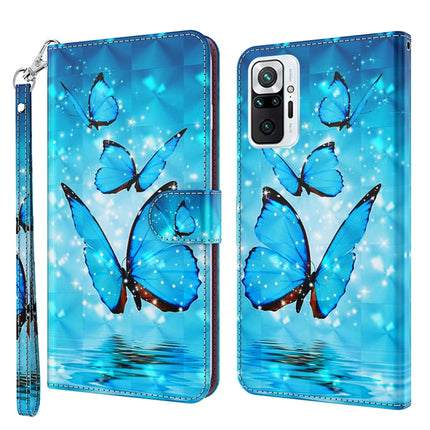 3D Painting Pattern TPU + PU Leather Phone Case, For Xiaomi Redmi Note 10 Pro / 10 Pro Max