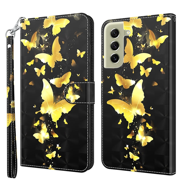 3D Painting Pattern TPU + PU Leather Phone Case, For Samsung Galaxy S22 5G, For Samsung Galaxy S22+ 5G