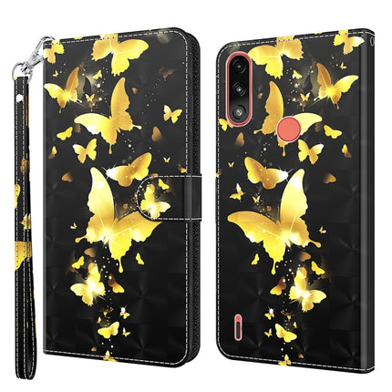 3D Painting Pattern TPU + PU Leather Phone Case, For Motorola Moto E7i Power / E7 Power, For Motorola Moto E20 / E30 / E40