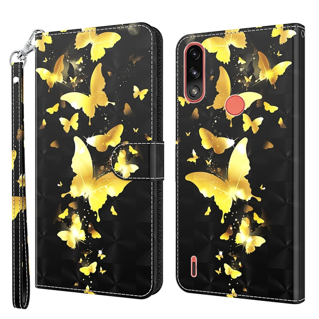 3D Painting Pattern TPU + PU Leather Phone Case, For Motorola Moto E7i Power / E7 Power, For Motorola Moto E20 / E30 / E40