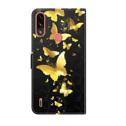 3D Painting Pattern TPU + PU Leather Phone Case, For Motorola Moto E7i Power / E7 Power, For Motorola Moto E20 / E30 / E40